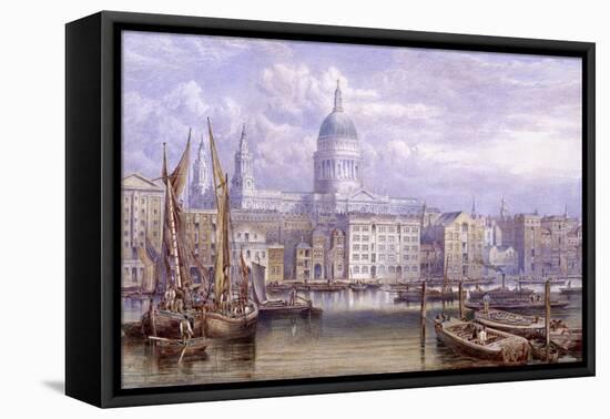 St Paul's from Bankside, London, 1883-William Richardson-Framed Premier Image Canvas