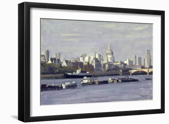 St. Paul's from Bankside-Julian Barrow-Framed Giclee Print