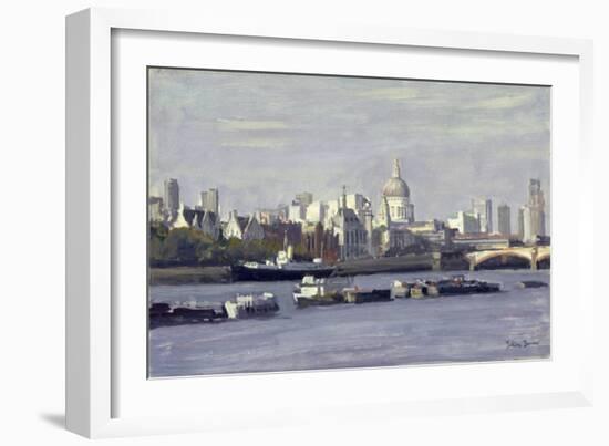 St. Paul's from Bankside-Julian Barrow-Framed Giclee Print