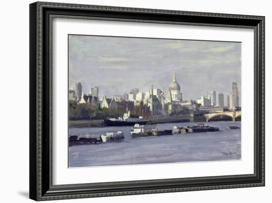 St. Paul's from Bankside-Julian Barrow-Framed Giclee Print