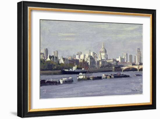 St. Paul's from Bankside-Julian Barrow-Framed Giclee Print