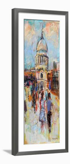 St Paul's from the Millennium Bridge-Sylvia Paul-Framed Giclee Print