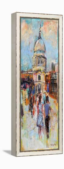 St Paul's from the Millennium Bridge-Sylvia Paul-Framed Premier Image Canvas