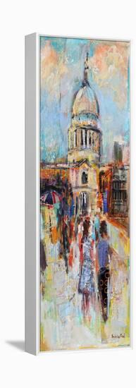 St Paul's from the Millennium Bridge-Sylvia Paul-Framed Premier Image Canvas