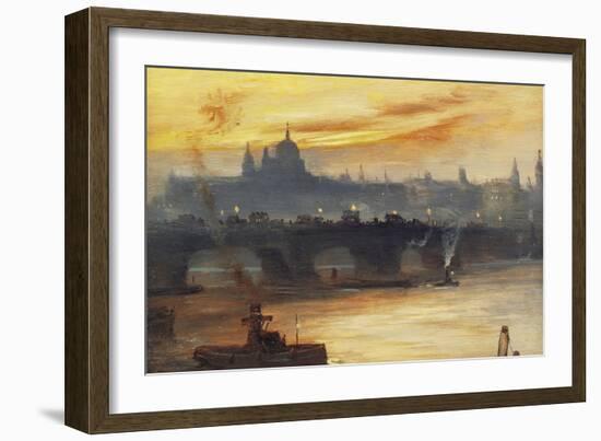 St Paul's from the River-George Hyde Pownall-Framed Giclee Print
