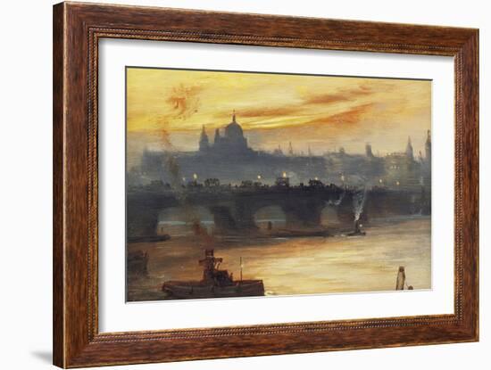 St Paul's from the River-George Hyde Pownall-Framed Giclee Print