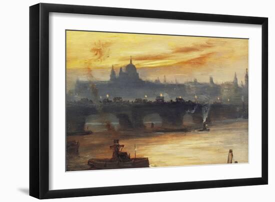 St Paul's from the River-George Hyde Pownall-Framed Giclee Print