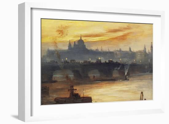 St Paul's from the River-George Hyde Pownall-Framed Giclee Print