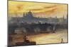St Paul's from the River-George Hyde Pownall-Mounted Giclee Print