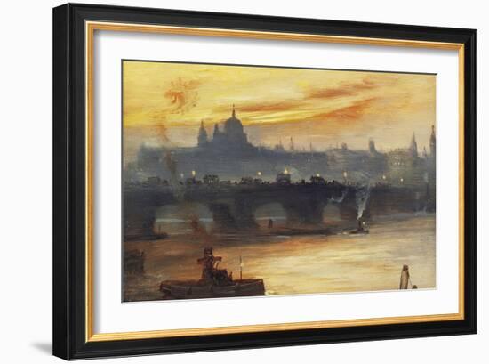 St Paul's from the River-George Hyde Pownall-Framed Giclee Print