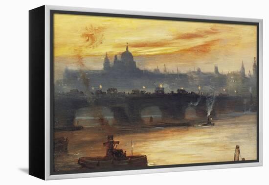 St Paul's from the River-George Hyde Pownall-Framed Premier Image Canvas
