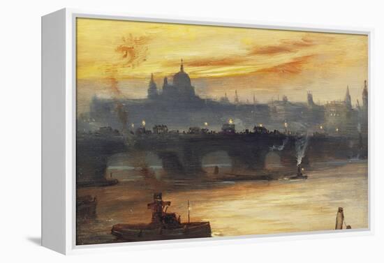 St Paul's from the River-George Hyde Pownall-Framed Premier Image Canvas