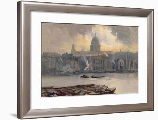 St.Paul's from the River-George Hyde Pownall-Framed Giclee Print