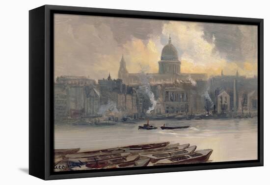 St.Paul's from the River-George Hyde Pownall-Framed Premier Image Canvas