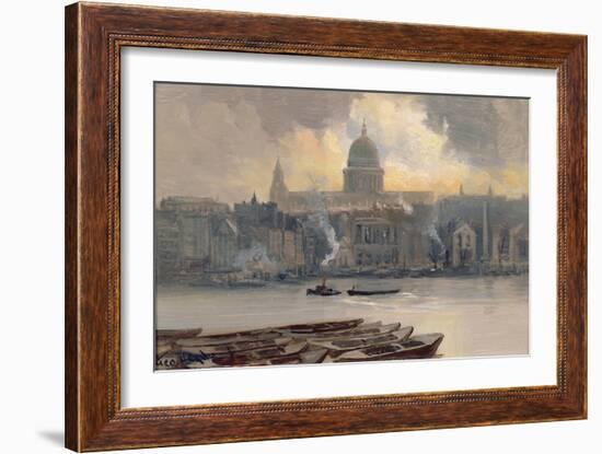 St.Paul's from the River-George Hyde Pownall-Framed Giclee Print