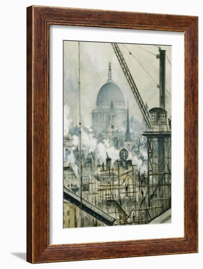 St. Paul's from the Telegraph Building, Fleet Street-Christopher Richard Wynne Nevinson-Framed Giclee Print