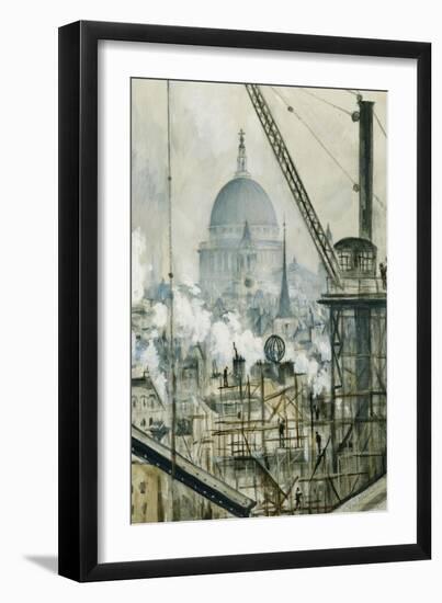 St. Paul's from the Telegraph Building, Fleet Street-Christopher Richard Wynne Nevinson-Framed Giclee Print