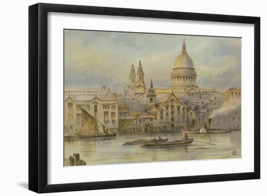 St. Paul's, from the Thames-English School-Framed Giclee Print