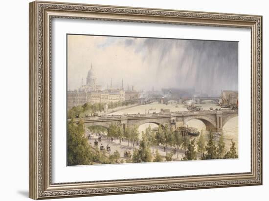 St Paul's from Waterloo Bridge-Auguste Ballin-Framed Giclee Print