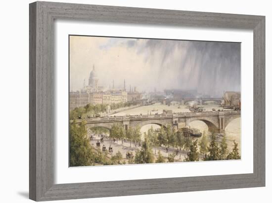 St Paul's from Waterloo Bridge-Auguste Ballin-Framed Giclee Print