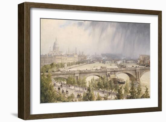 St Paul's from Waterloo Bridge-Auguste Ballin-Framed Giclee Print