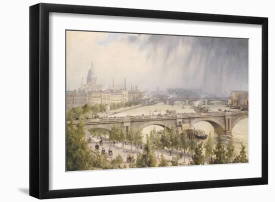 St Paul's from Waterloo Bridge-Auguste Ballin-Framed Giclee Print