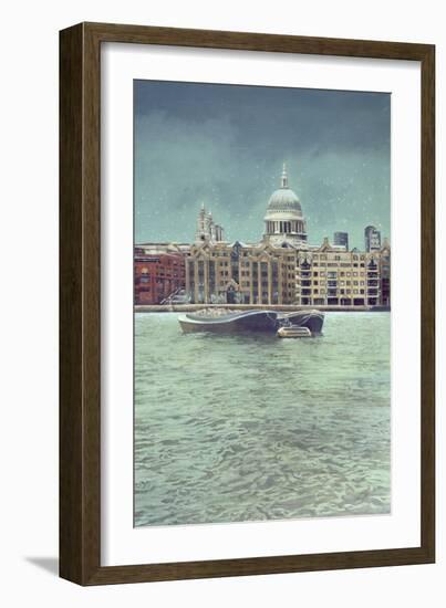 St. Paul's in the Snow-Isabel Hutchison-Framed Giclee Print