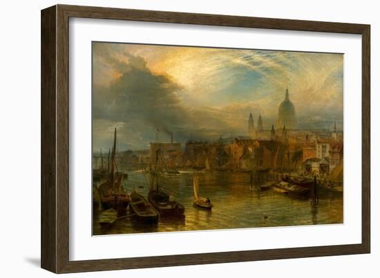 St Paul's, London (Oil on Canvas)-Henry Dawson-Framed Giclee Print