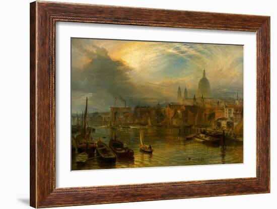 St Paul's, London (Oil on Canvas)-Henry Dawson-Framed Giclee Print