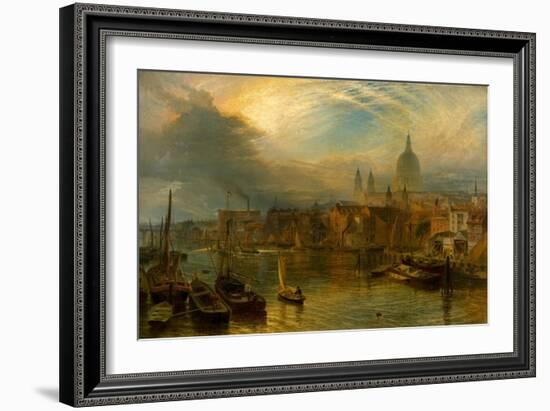 St Paul's, London (Oil on Canvas)-Henry Dawson-Framed Giclee Print