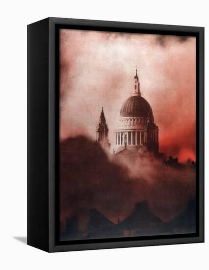 St. Paul's Survives Coloured Version-Associated Newspapers-Framed Stretched Canvas