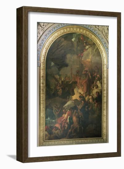 St. Paul Saved from a Shipwreck Off Malta, Altarpiece of the Chapel of St. Peter and St. Paul in…-Benjamin West-Framed Giclee Print