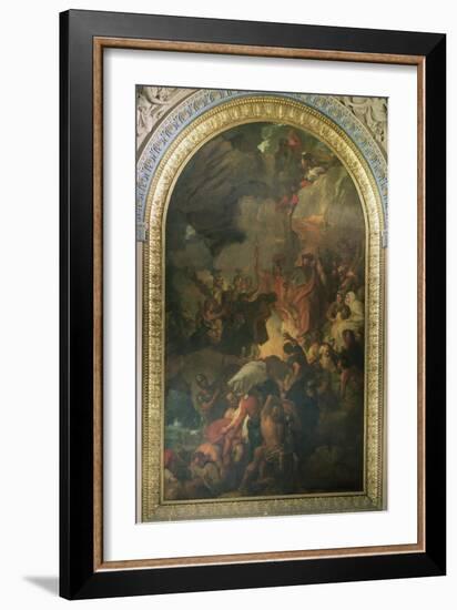 St. Paul Saved from a Shipwreck Off Malta, Altarpiece of the Chapel of St. Peter and St. Paul in…-Benjamin West-Framed Giclee Print