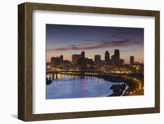 St Paul Skyline from Indian Mounds, Minneapolis, Minnesota, USA-Walter Bibikow-Framed Photographic Print