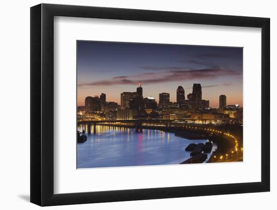 St Paul Skyline from Indian Mounds, Minneapolis, Minnesota, USA-Walter Bibikow-Framed Photographic Print