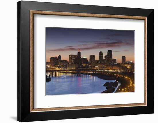 St Paul Skyline from Indian Mounds, Minneapolis, Minnesota, USA-Walter Bibikow-Framed Photographic Print