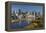 St Paul, Skyline from Mississippi River, Minneapolis, Minnesota, USA-Walter Bibikow-Framed Premier Image Canvas