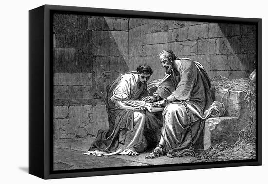 St Paul the Apostle in Prison, Writing His Epistle to the Ephesians, 1st Century Ad-null-Framed Premier Image Canvas