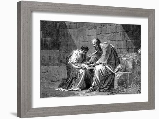 St Paul the Apostle in Prison, Writing His Epistle to the Ephesians, 1st Century Ad-null-Framed Giclee Print