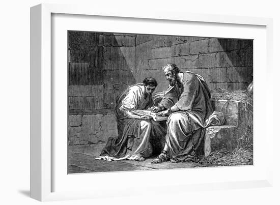 St Paul the Apostle in Prison, Writing His Epistle to the Ephesians, 1st Century Ad-null-Framed Giclee Print