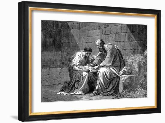 St Paul the Apostle in Prison, Writing His Epistle to the Ephesians, 1st Century Ad-null-Framed Giclee Print