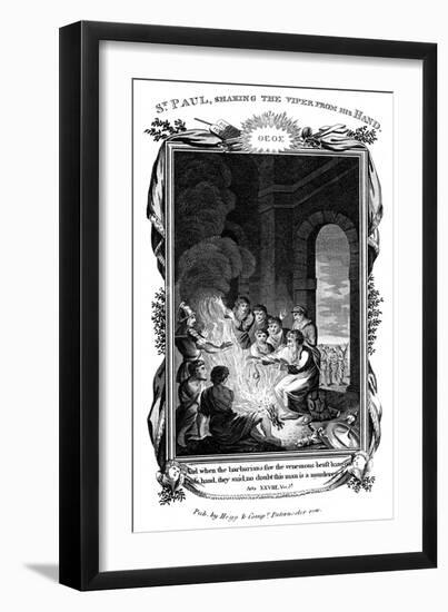 St Paul the Apostle Shaking the Viper from His Hand, C1808-null-Framed Giclee Print