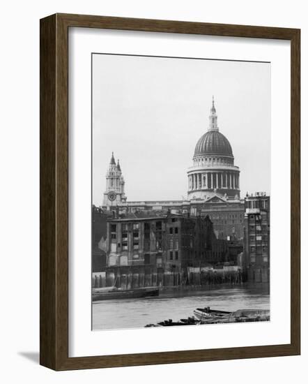 St. Pauls Across Thames-null-Framed Photographic Print