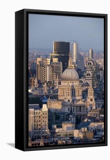 St. Pauls Cathedral and Skyline, London, England, United Kingdom, Europe-Alex Treadway-Framed Premier Image Canvas