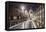 St. Pauls Cathedral at night, seen across Millennium Bridge, City of London, London, England-Matthew Williams-Ellis-Framed Premier Image Canvas