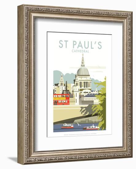 St Pauls Cathedral - Dave Thompson Contemporary Travel Print-Dave Thompson-Framed Giclee Print