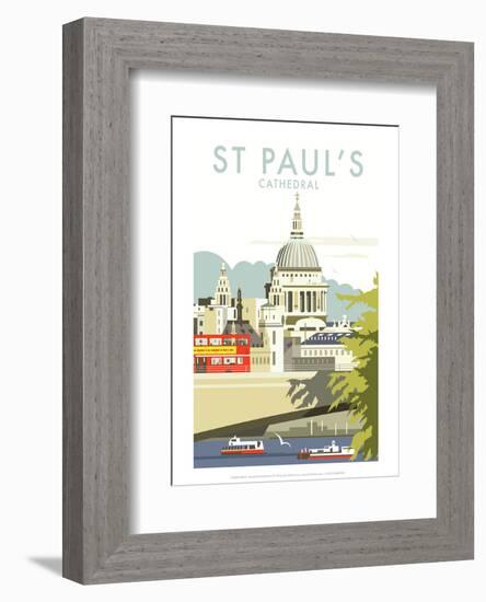 St Pauls Cathedral - Dave Thompson Contemporary Travel Print-Dave Thompson-Framed Giclee Print