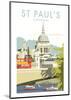 St Pauls Cathedral - Dave Thompson Contemporary Travel Print-Dave Thompson-Mounted Giclee Print