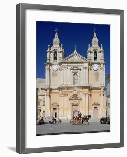 St Pauls Cathedral, Mdina, Malta-Peter Thompson-Framed Photographic Print