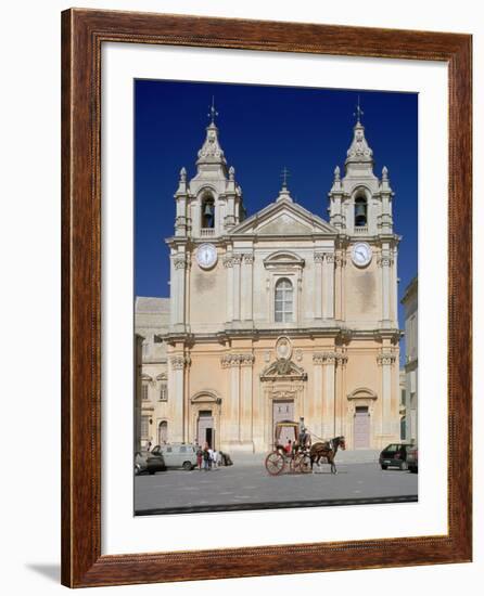 St Pauls Cathedral, Mdina, Malta-Peter Thompson-Framed Photographic Print